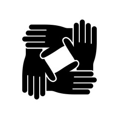 charity hands symbol icon