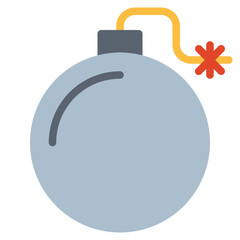 bomb flat icon style