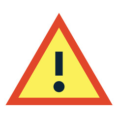 caution flat icon style