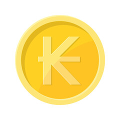 Simple illustration of Kip coin Concept of internet currency