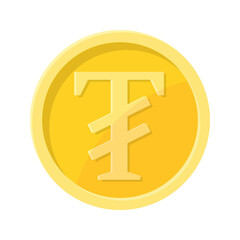 Simple illustration of Tögrög coin Concept of internet currency