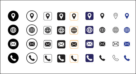 Business card all icon collection here