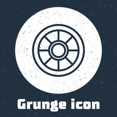 Grunge line Safe icon isolated on grey background. The door safe a bank vault with a combination lock. Reliable Data Protection. Monochrome vintage drawing. Vector