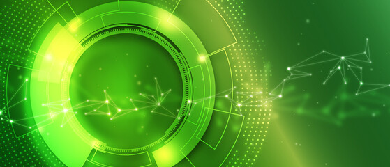 Abstract technology background with plexus effect