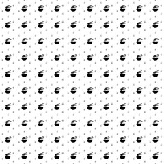 Square seamless background pattern from geometric shapes are different sizes and opacity. The pattern is evenly filled with big black noodle symbols. Vector illustration on white background