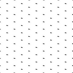 Square seamless background pattern from geometric shapes. The pattern is evenly filled with small black bulldozer symbols. Vector illustration on white background