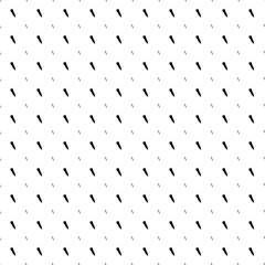 Square seamless background pattern from black falling rocket symbols are different sizes and opacity. The pattern is evenly filled. Vector illustration on white background