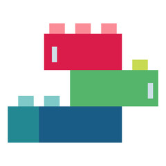 blocks flat icon style
