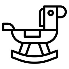 Rocking horse icon style