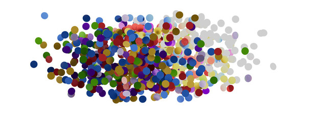 Multicolor confetti abstract background with a lot of falling pieces