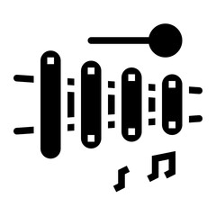 xylophone glyph icon style