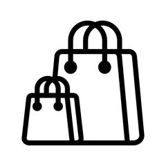 shopping bags icon in trendy flat design