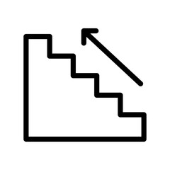 stairs icon in trendy flat design