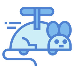 Mouse toy two tone icon style