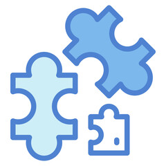 Obraz premium puzzle two tone icon style
