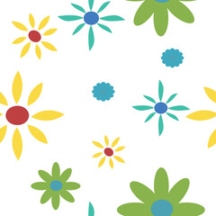 Fototapeta premium The flower patterns are closely intertwined. on a white background.