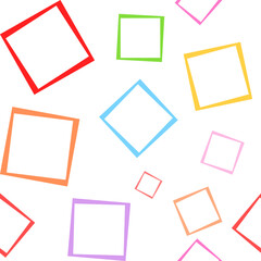 Colorful squares, vector, abstract pattern.