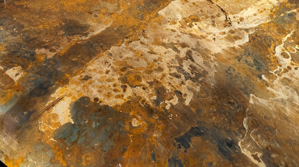 Corrosion.Blue and orange metal plate.Old oxidized colorful textured surface. Abstract grunge rusty metallic background.