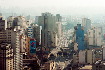 Obraz premium View of Sao Paulo City Buildings Until Horizon