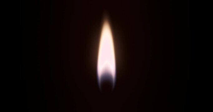 150frame burning candle looping with black background