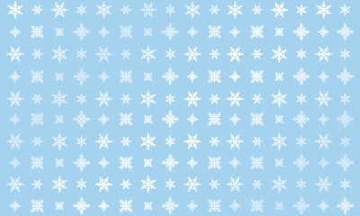 Beautiful winter pattern with snowflakes. Christmas background. Vector illustration
