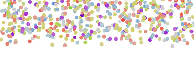colorful confetti on white background