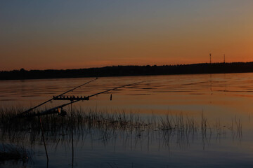 sunset on the river