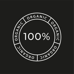 100 percent organic icon