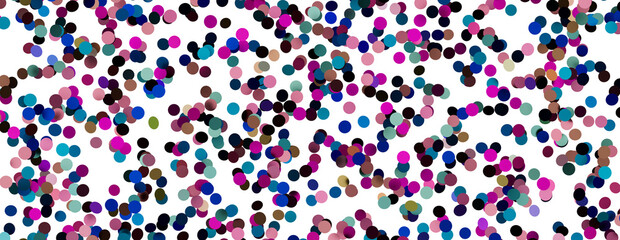 Fototapeta na wymiar Colorful assorted confetti with serpentine on white