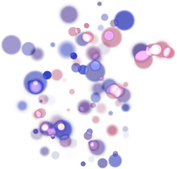 Transparent bokeh overlay, confetti background