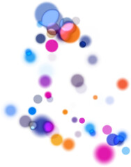 Transparent bokeh overlay, confetti background