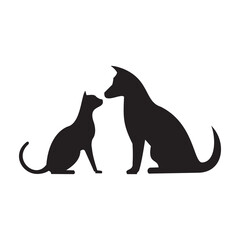 Dog and cat icon vector illustration symbol
