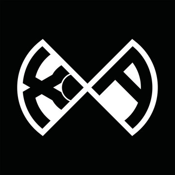 XA Logo monogram isolated on ribbon template