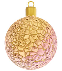 stained glass Christmas ball.  Christmas ornament, decoration.