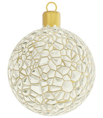 stained glass Christmas ball.  Christmas ornament, decoration.