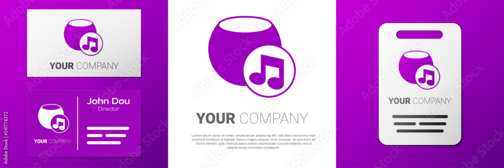 Poster logotype voice assistant icon isolated on white background. voice control user interface smart speak
