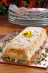 Potato duo gratin on the table