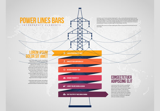 Power Lines Bars Infographic