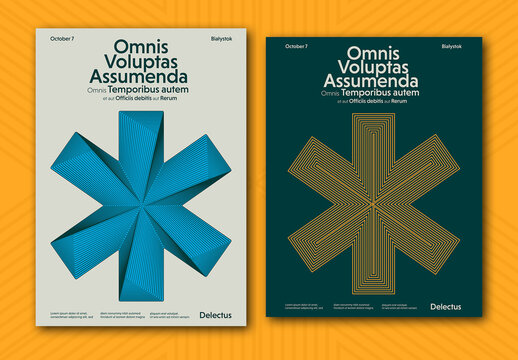 Stylish Minimal Geometric Design Poster Layout