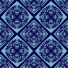 Fototapeta premium Seamless geometric folklore ornament, Tribal ethnic texture. Seamless striped pattern in Aztec style, Figure tribal embroidery, Scandinavian, Ikat pattern