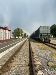 Obraz na płótnie Canvas Train on a railway