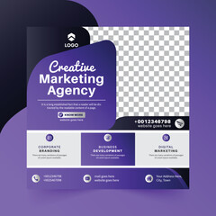 Digital marketing social media post web banner With Purple Color