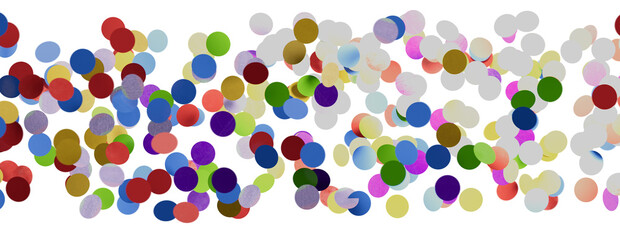 Colorful confetti falling on a holida