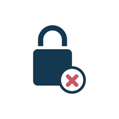 padlock icon vector logo template