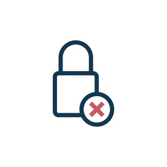 padlock icon vector logo template