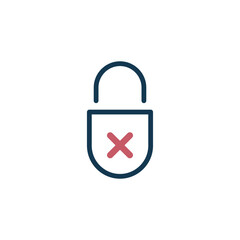 padlock icon vector logo template