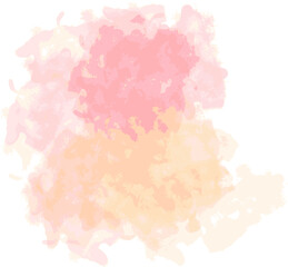 Pastel watercolor stroke ink graphic element design orange and pink paint art