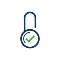 padlock icon vector logo template