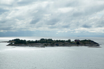 Fototapeta na wymiar Helsinki Outskirts Residential Tiny Island