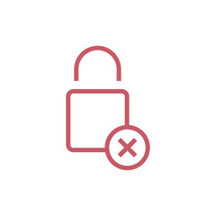 padlock icon vector logo template